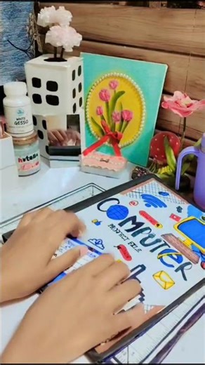 In 5-min DIY COMPUTER file Part 3 😱....#‪@niharikaartgallery-N‬ #diy #craft #art #project #shorts