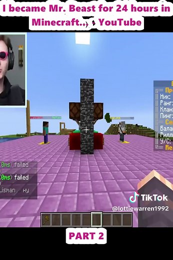 24 Hours as Mr. Beast in Minecraft Challenge