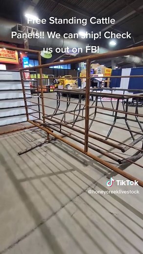 Free Standing Cattle Panels! Sturdy, built well, and quick/easy to set up. Use to make temp hay pens, make corrals, and is great for water gaps. The uses are endless! #ranchstore #americancowboy #americancowboy #feedinghay #ranchhandshit #ranchhand #cattlefeeding #cattlefeeding #cows #weanedcalves #panels #cowboy #crazycow #freestandingcattlepanel #workingcows #safecattlework #ranching #livestock #western #feedingcattle