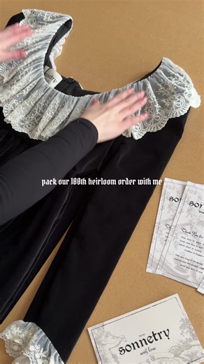 Pack our 100th Heirloom dress with me… 🖤 Exciting deliveries will be arriving with some of you very soon. I’m still beyond shooketh that 100 of you now own a Sonnetry heirloom. Can you guess our best seller? #gothic #slowfashion #velvetdress #lace #historicalfashion medieval fashion – historical costume – Tudor style – English fashion history – renaissance dress – vintage aesthetic – regency romance – Victorian gowns – gothic fantasy – folklore attire – mythical dress – costume history – period