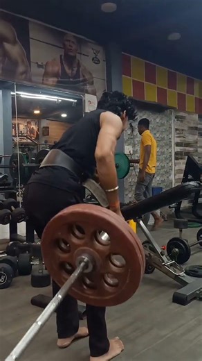 Advance Single arm barbell row back exercise 💪powerful back thickness and lats.#latsworkout #viral