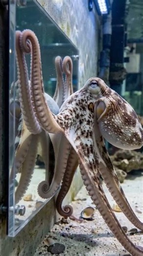 Amazing Octopus Intelligence 🐙 | Smart Octopus in Aquarium #Shorts