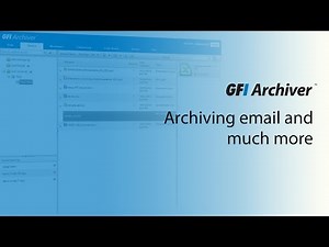 Archiving email and much more | GFI Archiver