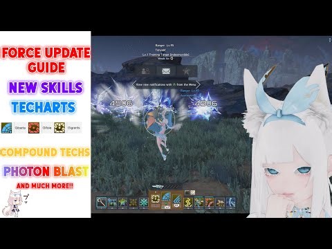 [PSO2:NGS] The New Force Update is Amazing! Techarts, Changes & New Skills Guide!
