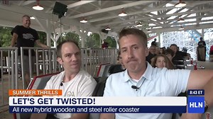 18K views · 90 reactions | When the founder of Coaster Addict says he could ride the brand new wood & steel hybrid coaster at Six Flags over Georgia over and over again, that's high praise! Take a ride up front with him & Bob Van Dillen on the highly anticipated Twisted Cyclone. | Morning Express with Robin Meade | Facebook