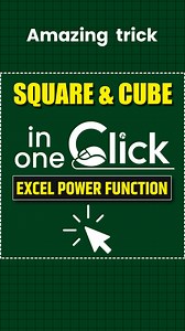 7.4K views · 49 reactions |  Excel Power Function  | Square & Cube...