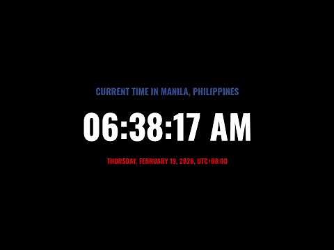 🔴 LIVE | Clock / Local time in manila philippines / what time is it now