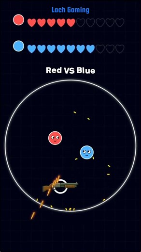 Circle Battle: Who will win? 🟥🟦 Circle Race Simulation Gameplay #shorts #viral #trending