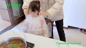 30 Pieces Disposable Aprons Plastic Aprons for Kids Clear Smocks Disposable Waterproof Oil Proof Toddler Art Apron Children Cooking Apron for Painting Cooking Eating Teaching DIY Craft Picnic