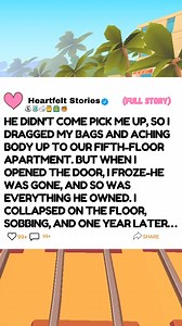 14K views · 156 reactions | He Didn't Come Pick Me Up, So I Dragged My Bags And Aching Body Up To Our Fifth-floor Apartment. But When I Opened The Door, I Froze-he Was Gone, And So Was Everything He Owned. I Collapsed On The Floor, Sobbin. #reddit #redditstories #redditreadings | Heartfelt Stories | Facebook