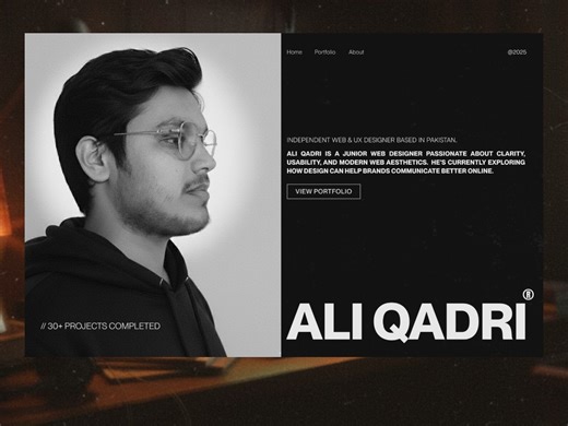 Portfolio Website Concept Design 2025