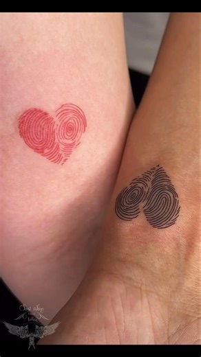 A couple tattoo symbolizes love, trust, and a lifelong bond between two hearts. ❤️ #inked