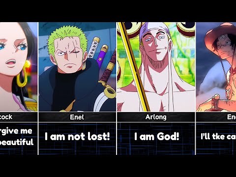Most Common Lines of One Piece Characters