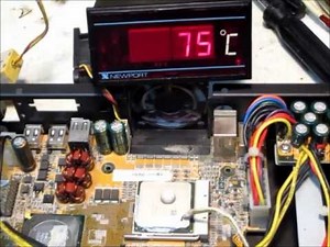 Overclocked Computer CPU Without Heat Sink Stops Working at 234 Degrees Celsius and Melts Solder
