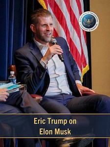 18K views · 568 reactions | Eric Trump on how Elon Musk "saved free speech" when he bought Twitter. Watch the full conversation here: youtube.com/watch?v=TWJoHmbB10M&t=1559s | The Ronald Reagan Presidential Foundation and Institute | Facebook