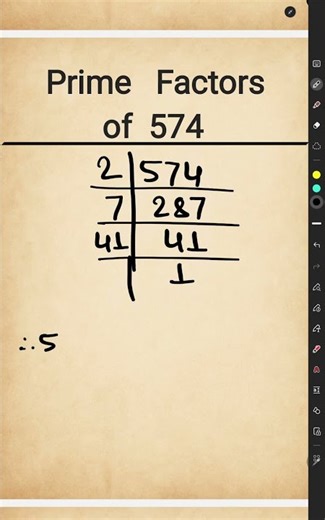 Prime Factors of 574 l Prime Factorization of 574