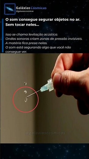 O Som Consegue Segurar Objetos no Ar. Sem Tocar Neles.