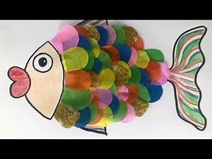 Rainbow fish tutorial step by step craft for kids