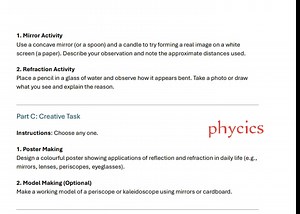 Physics Activities and Creative TaskMirror Activity: Use a co... | Filo