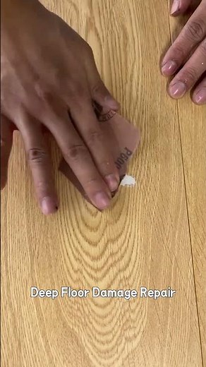 Deep scratch repair that looks IMPOSSIBLE to fix #diy #flooring #satisfying