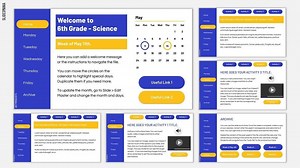 Web app template. Weekly Planner for remote learning. - SlidesMania