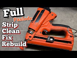 Full Paslode service. Strip it, clean it, Fix it, and rebuild it.