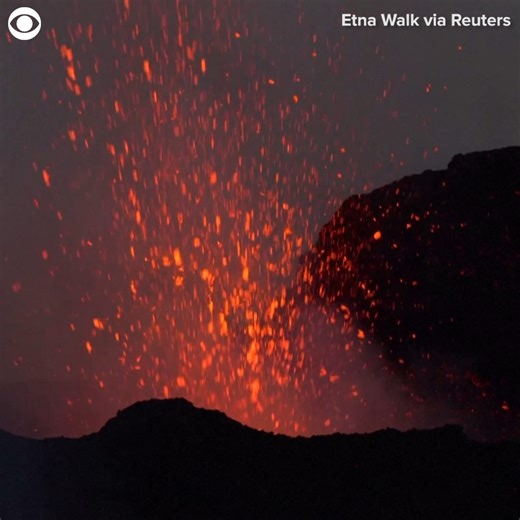 Look at the lava spewing from Mount Etna in Italy on Monday night. Mount Etna is the highest active volcano in Europe. | Cleveland 19 News