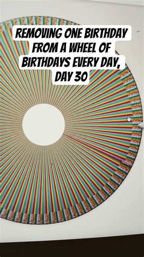 Removing one birthday from a wheel of birthdays every day, day 30 #birthday #wheel #spinner #jan27