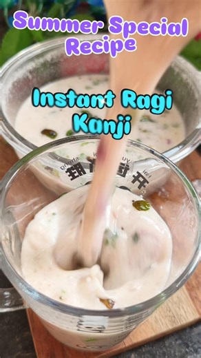 Instant Ragi Kanji for Summer drinks #viralrecipe #viralvideo #summerdrink #ragikanji #ragirecipes