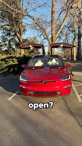 Can I drive the Tesla Model X with the falcon wing doors up? 😳👀 #tesla #modelx #teslaflex #falconwingdoors #teslamodelx | Tesla Flex