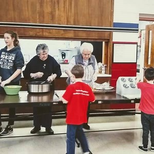 Our school cook, Susan, does a fabulous job of creating homemade, delicious meals. The lunch program also encourages responsibility and leadership as the upper grades help set up, serve, and clean up. We would also like to thank all our lunch volunteers and donators. St. Paul's is greatly blessed! | St. Paul's Menomonie Church