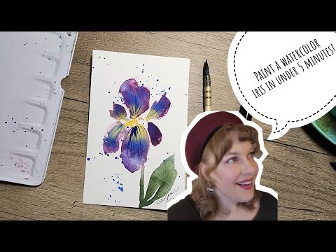 *Watercolor Tutorial* *How to paint a watercolor iris*
