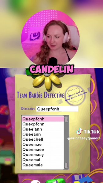 ANOTHER CANDELIN?! This cant be real. I was shook to my core at the last two names we found. Absolute gold, here’s to more discoveries with the Barbie Detective Name List #barbie #bariegames #early2000s