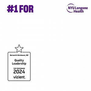 For the third consecutive year, NYU Langone Health has been named the #1 comprehensive academic medical center in the U.S. for quality care by Vizient, Inc., the nation’s largest healthcare performance improvement organization. Being #1 for quality is a powerful validation of the high standard we consistently deliver to our patients. It reflects our commitment to ensuring that every decision and action is made with their well-being in mind, especially when it comes to crucial factors such as saf