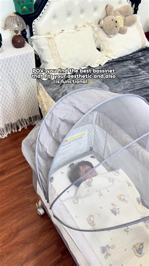 Silent Mobile Bedside Crib for New Moms