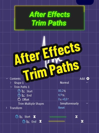 After Effects Trim Paths. #aftereffects #adobeaftereffects #tutorial #motiondesigner #motiongraphics #animation #fypシ #viral #trend