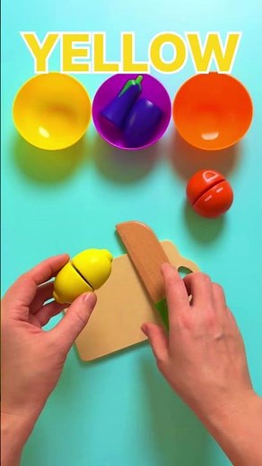 Colorful Food Fun: Slice & Sort Challenge! 🍏