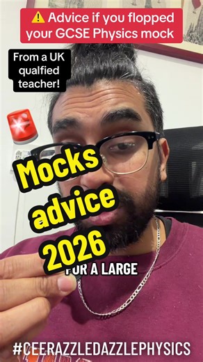 Flopped your GCSE Physics mock? 😭📉 Yeah… that one hurt. But listen closely 👉 it is NOT over 🚨💥 Mocks are practice, not prophecy 🧪📄 They’re literally designed to show you what you don’t know yet — not to define how smart you are 🧠❌ A bad mock just means you’ve been given a roadmap 🗺️✨ Here’s what actually helps between now and the real exam 👇 🔹 Go through your mock paper question by question (even the ones you skipped 😬) 🔹 Write down why you lost marks — was it the formula? the expla
