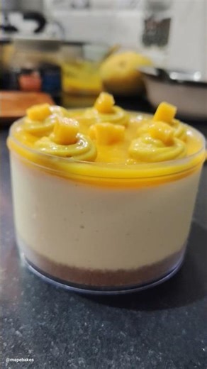 Easy Chilled Mango Cheesecake - Mape Bakes