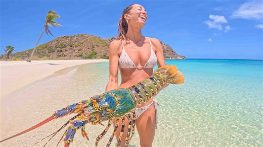 Stranded at sea when we found the biggest lobster yet