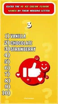 Can You Guess The Ice Cream Names By Their First Two Letters #quiz #quiztime #shorts
