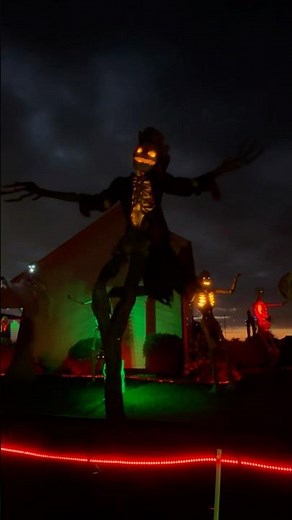 Check Out These GIANT Light-Up Skeletons!