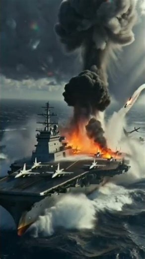 Missile vs Aircraft Carrier 😱 Massive Explosion