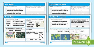 KS1 Geography Revision Mat: Y1 Our School