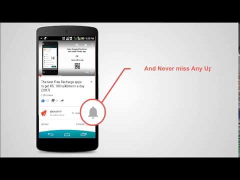 Press the Bell icon on Youtube app and never miss any update (video intro)