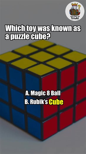 Which toy was known as a puzzle cube? Test your knowledge with this quick trivia challenge from The King of TrivAI! Part of our 100-question series designed to sharpen your mind in under 60 seconds — fun, fast, and educational. 🎯 Play. Learn. Repeat. 👑 Subscribe and become part of the trivia kingdom! 👉 New trivia Shorts daily! #Trivia #Quiz #FunFacts #QuickQuiz #EducationalShorts #Shorts #DailyTrivia #SmartQuiz #AITrivia #TheKingOfTrivAI | The King of Trivai