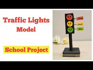 Diy traffic light model for school project with waste materials / how to make traffic rules project
