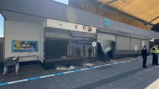 Masked ram-raid gang steals ATM after crashing pick-up truck into Scots shop