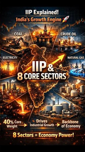 8 Core Sectors & India’s Growth | IIP Explained in 60 Seconds 🔥