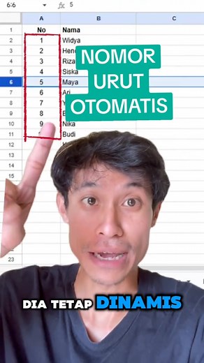 Tips Google Sheet untuk Nomor Urut Otomatis